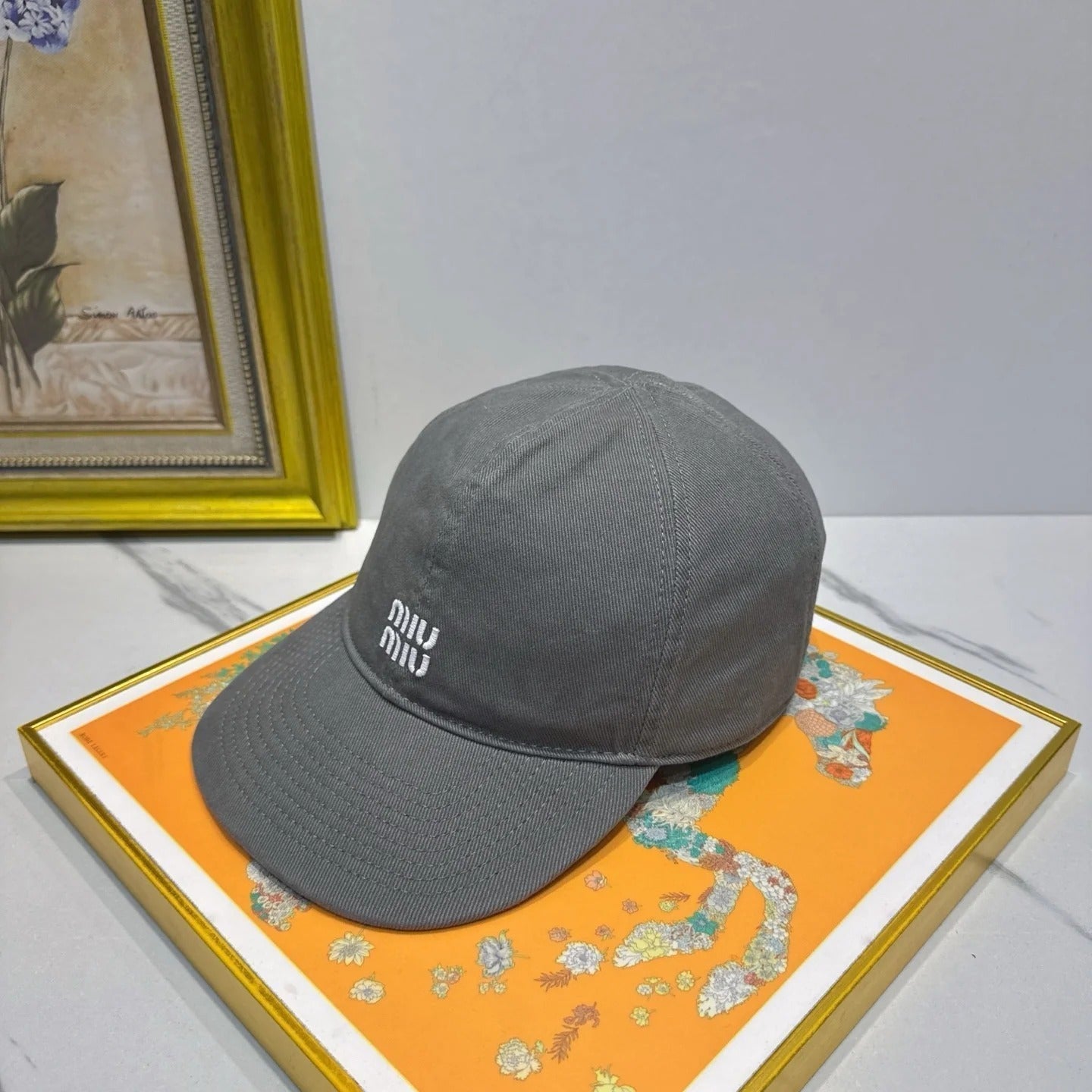 Miumiu Logo Cotton Hat 195889