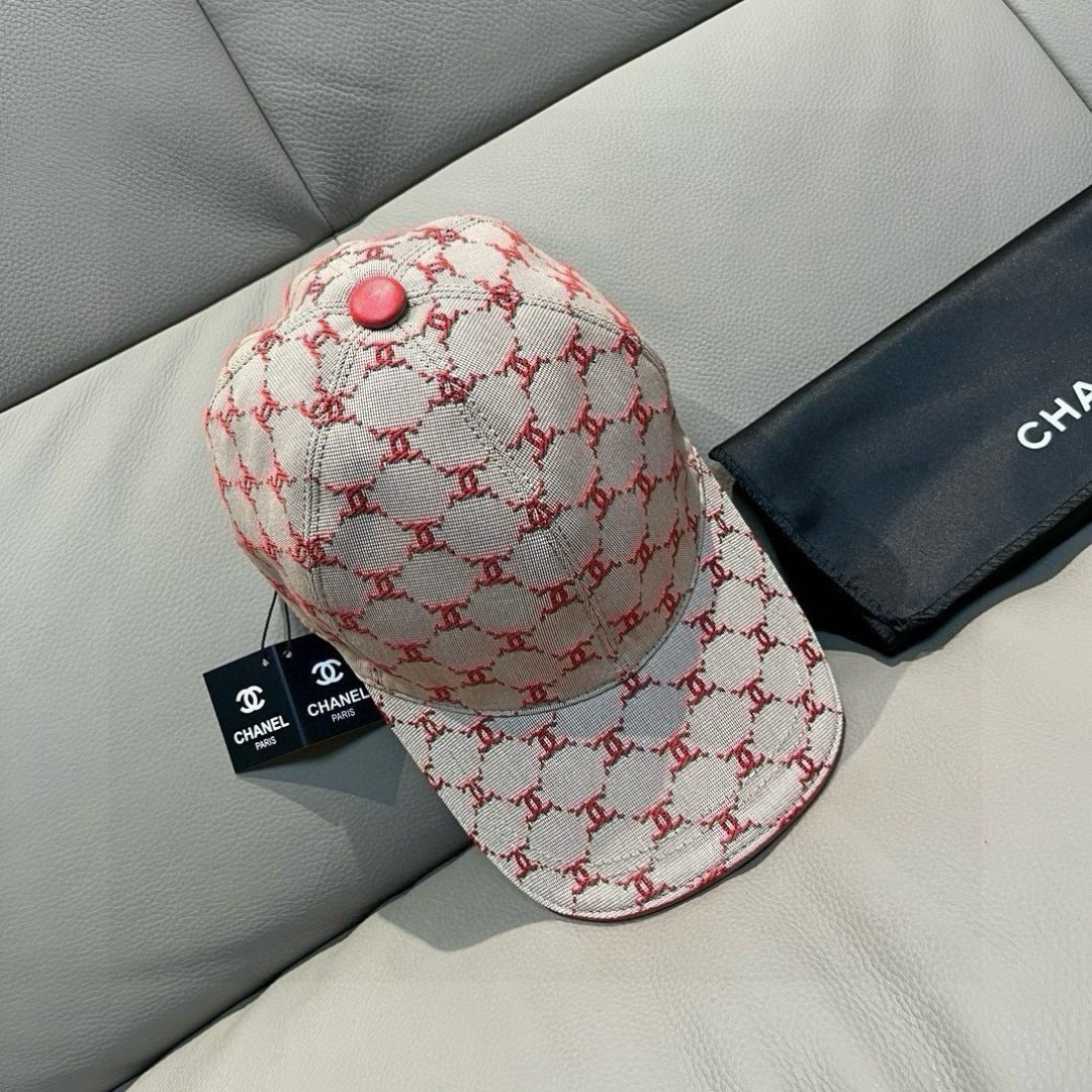 Chanel Baseball Cap With CC Logo Pattern Cotton 237259