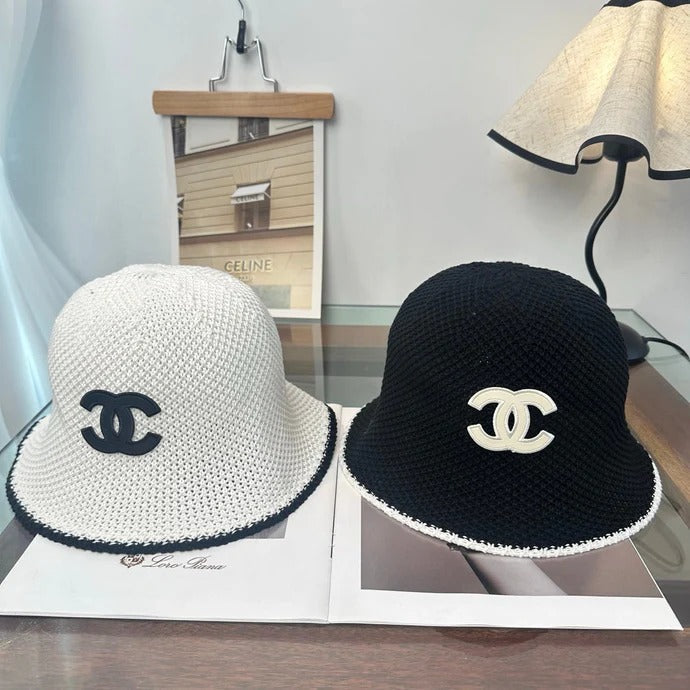 CC Bucket Hat Black and White Wool 216414