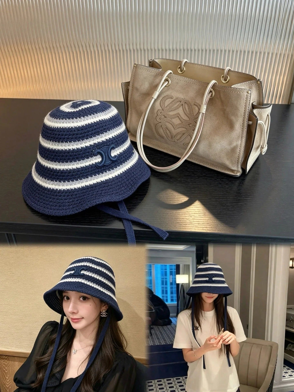 CE Bucket Triomphe Knitted Hat 212771