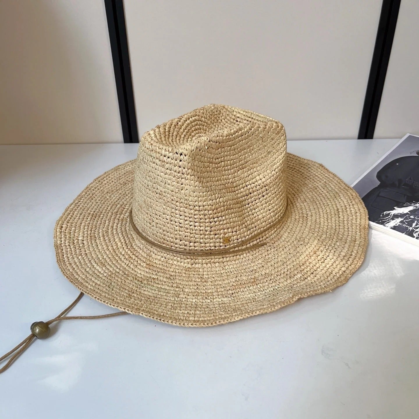CL Raffia Crochet Hat 269029