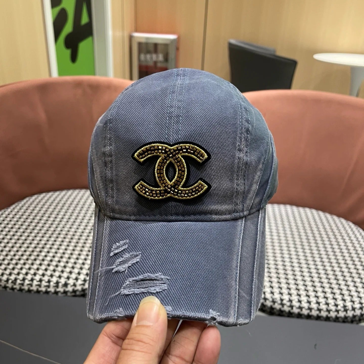 Chanel Embroidered Logo Cap 221124