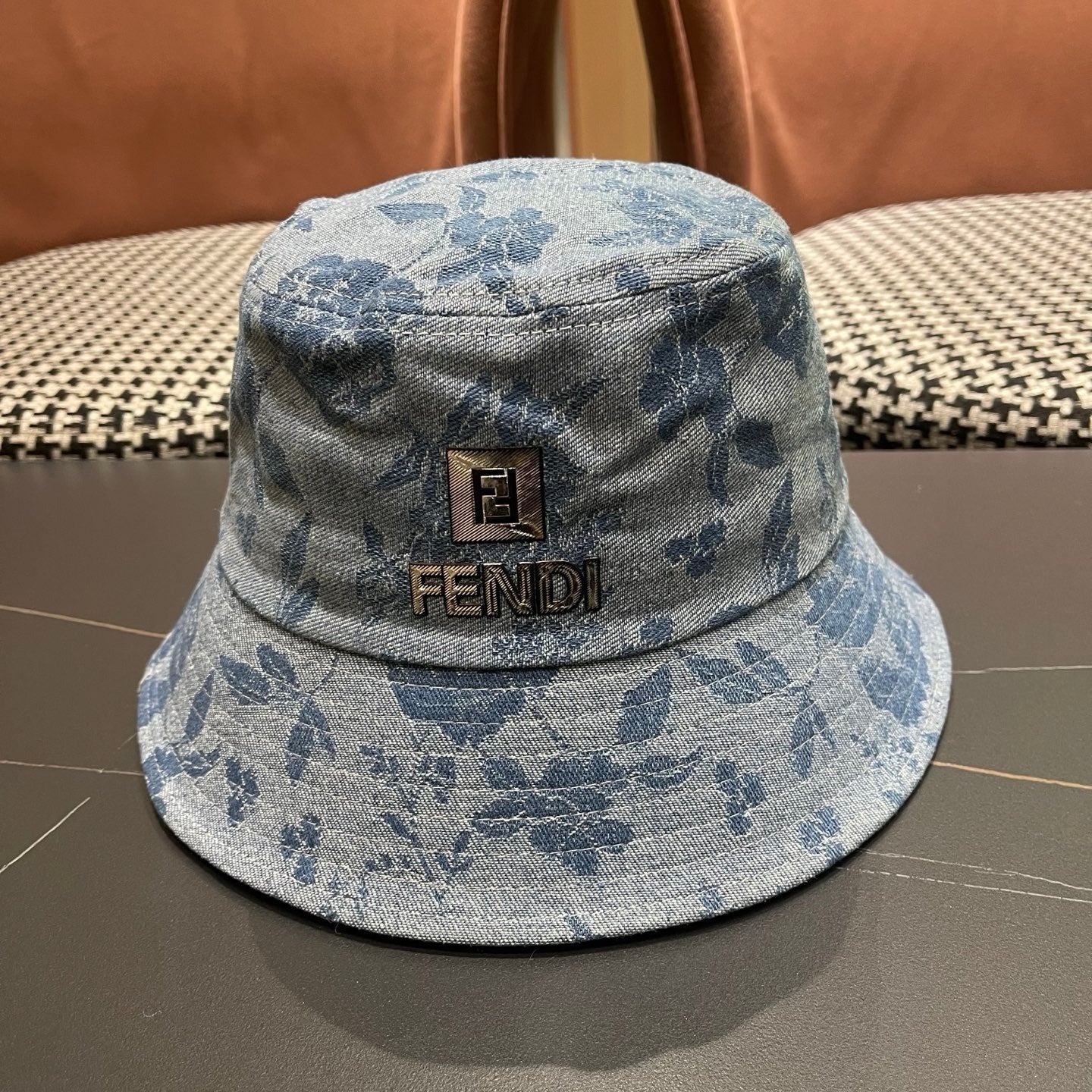 Fendi Embroidered Logo Bucket Hat 221107