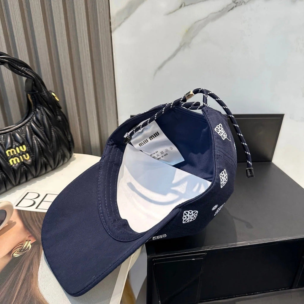 Miumiu Bandana Pattern And Embroidered Logo Hat 229398