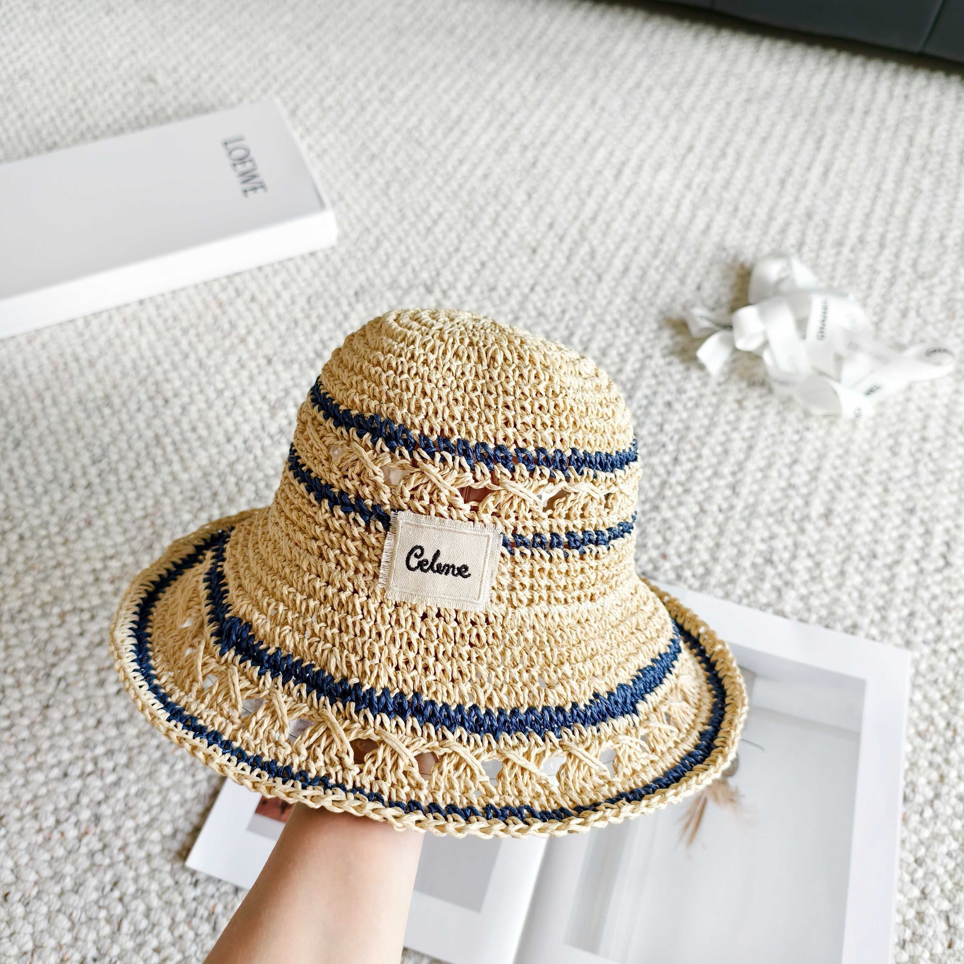 Celine Straw Bucket Hat 240671