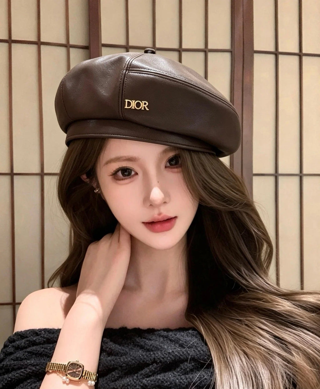 CD Beret Leather 212928