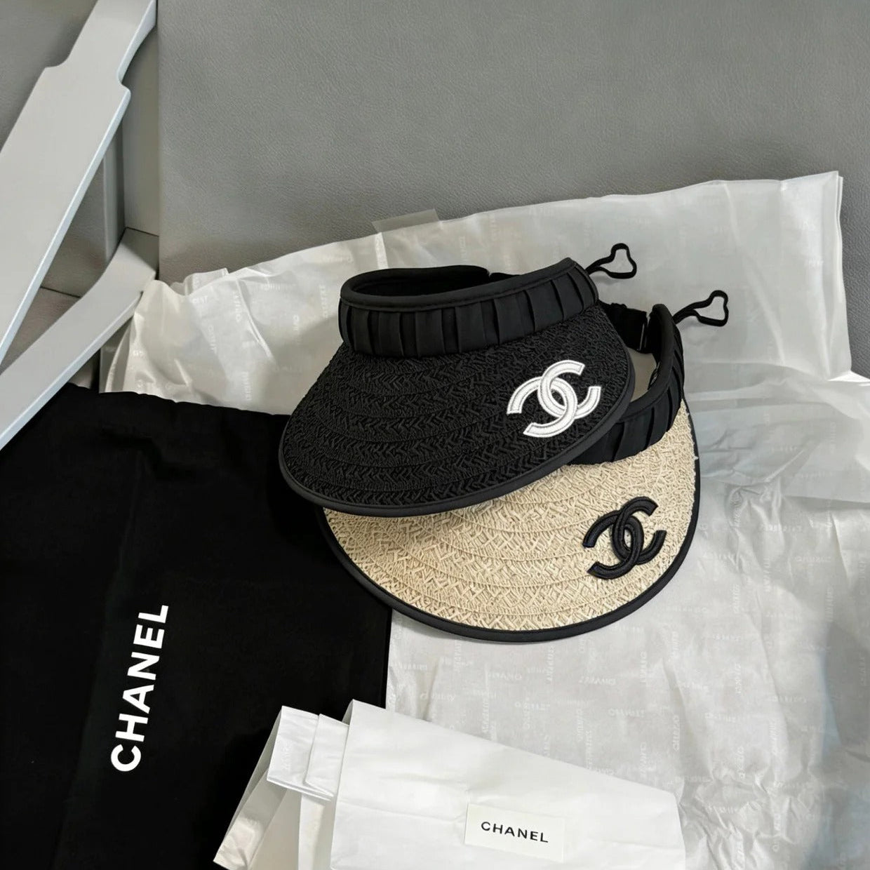 CC Straw Fabric Visor Cap 212940