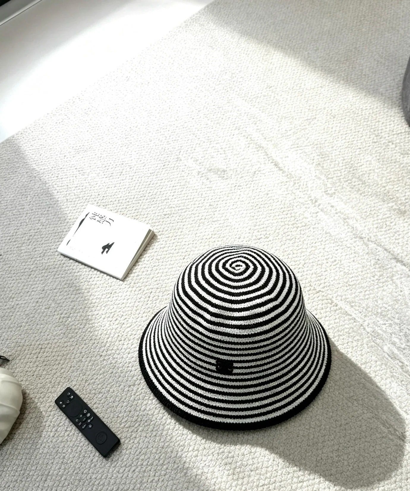CE Black And White Striped Bucket Hat 212908