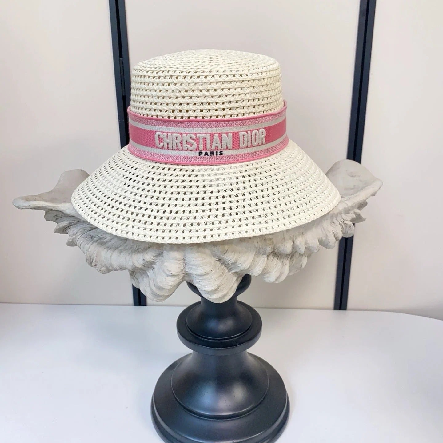 CD Straw Hat With Embroidered Logo 212956