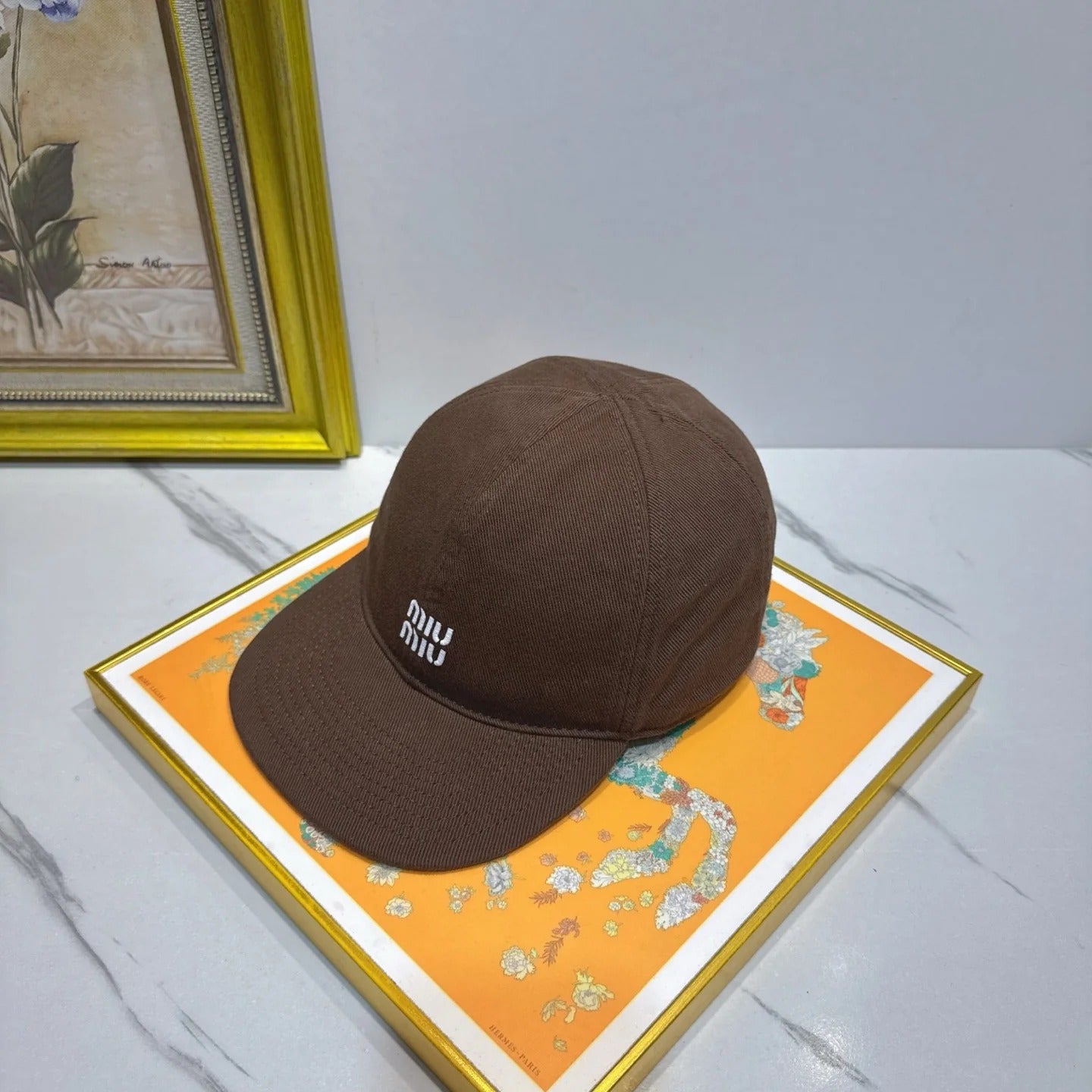 Miumiu Logo Cotton Hat 195889