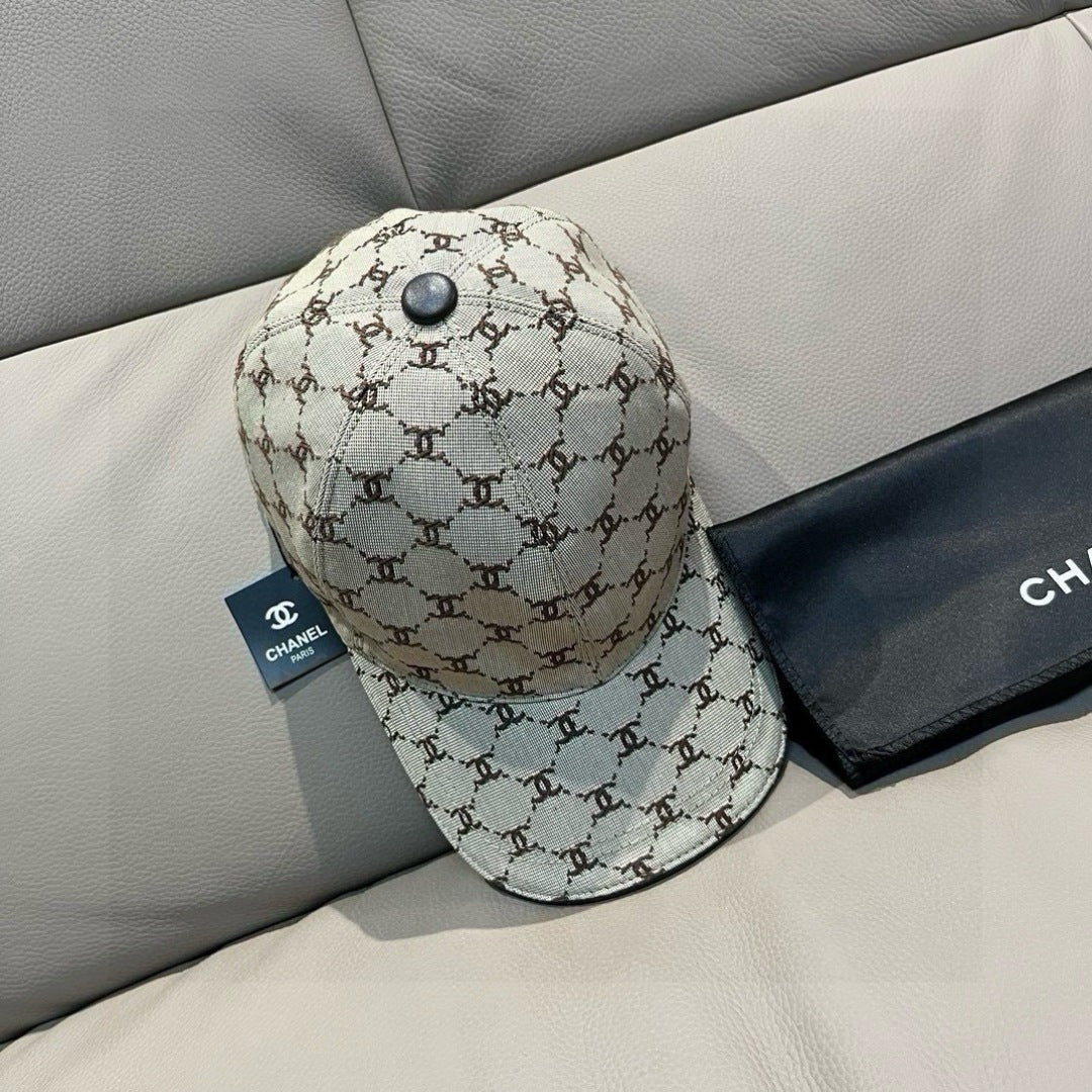 Chanel Baseball Cap With CC Logo Pattern Cotton 237259
