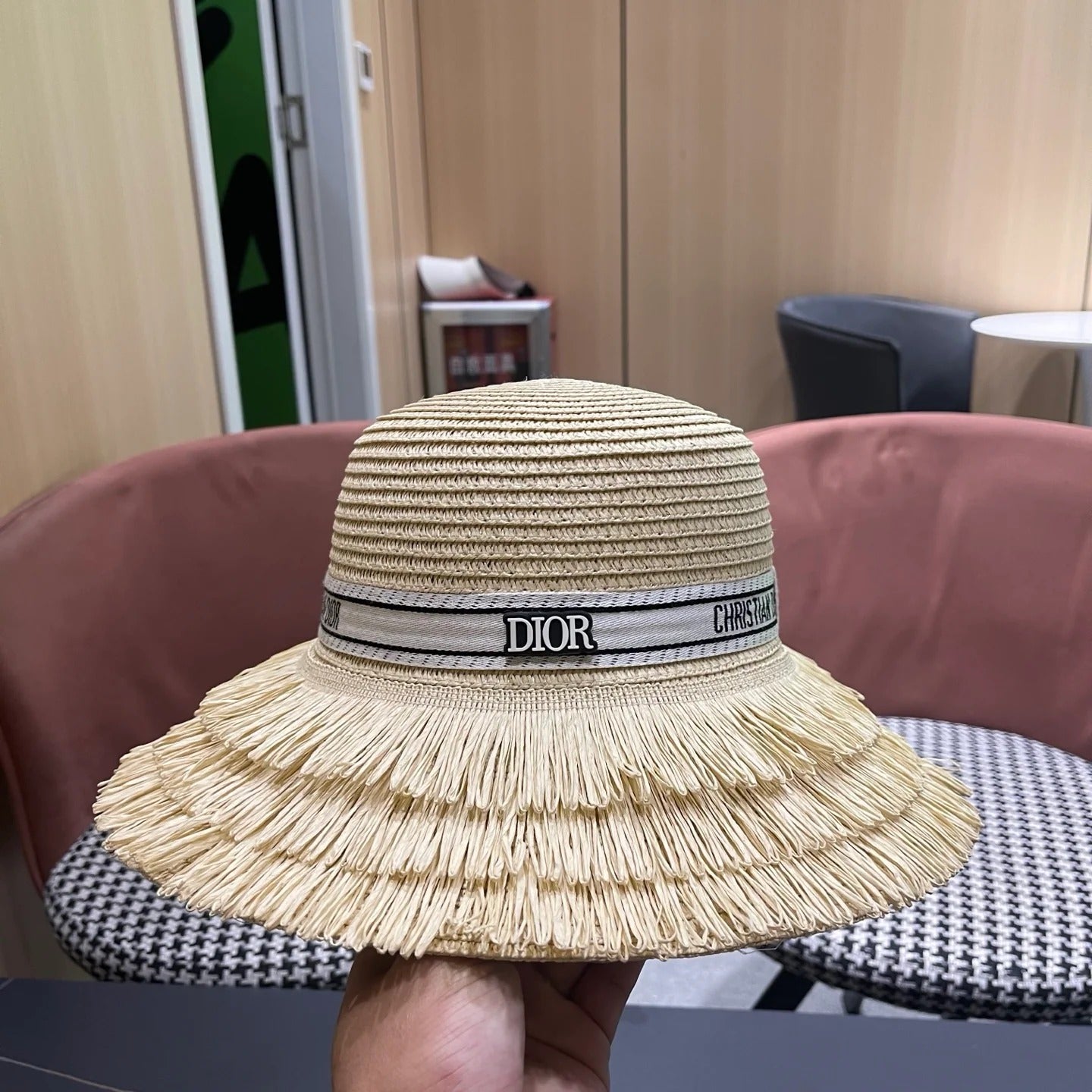 Dior D-Bobby Straw Hat 219043