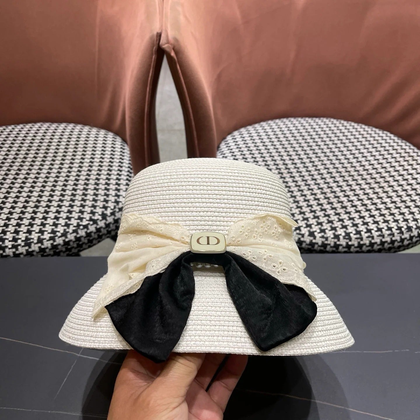 Dior Bow Pearl Hat 220997