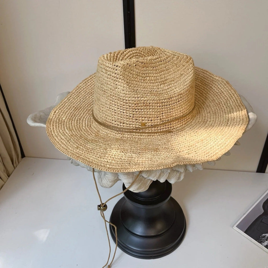 CL Raffia Crochet Hat 269029