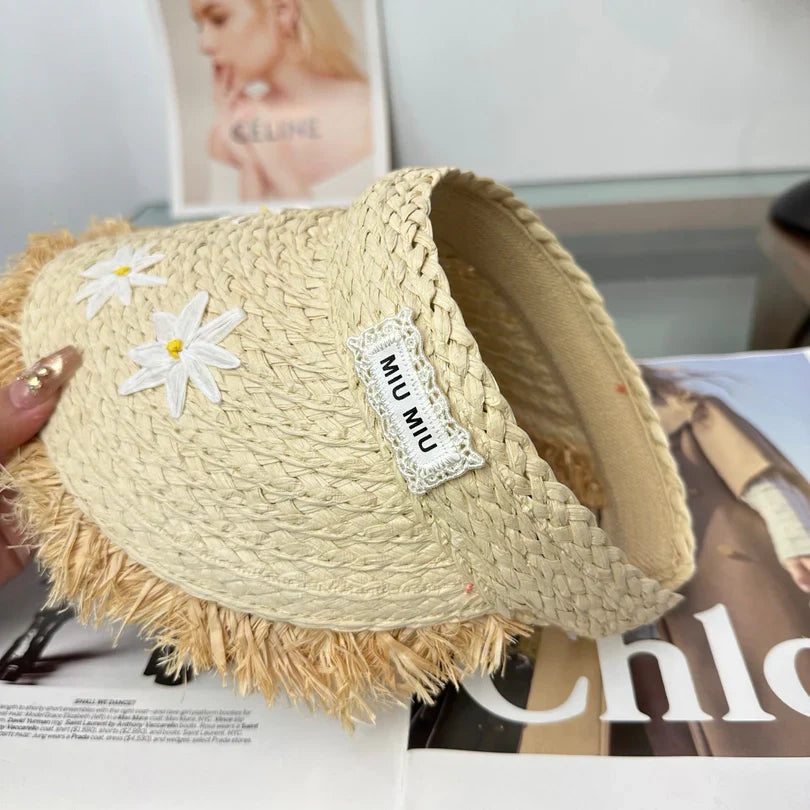 Miu Visor Hat Woven 343487