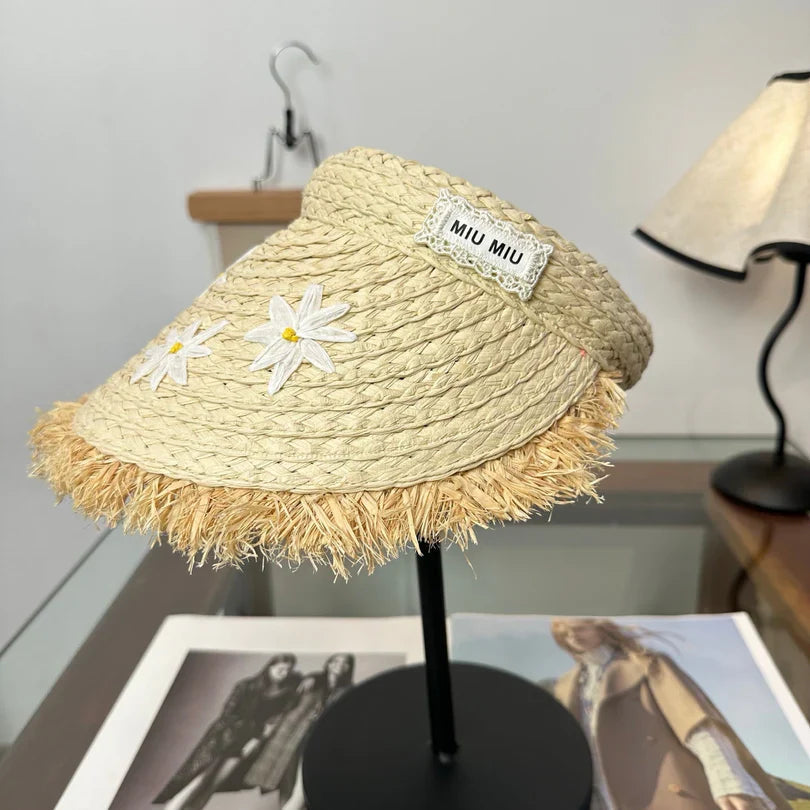 Miu Visor Hat Woven 343487