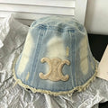 CE Denim Bucket Hat With Embroidered Triomphe Logo 212952