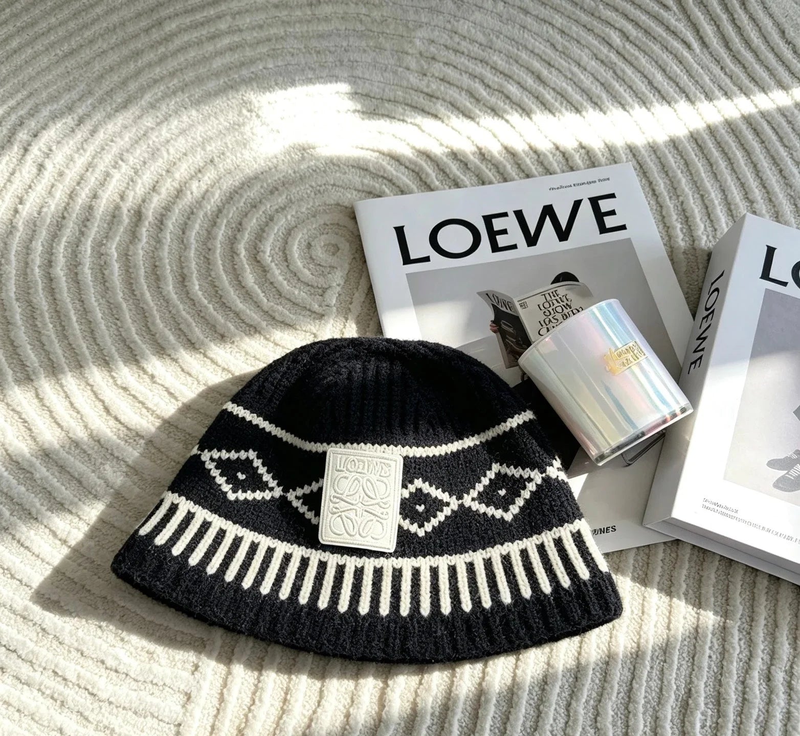 Loew Jacquard Knit Bucket Hat 212901