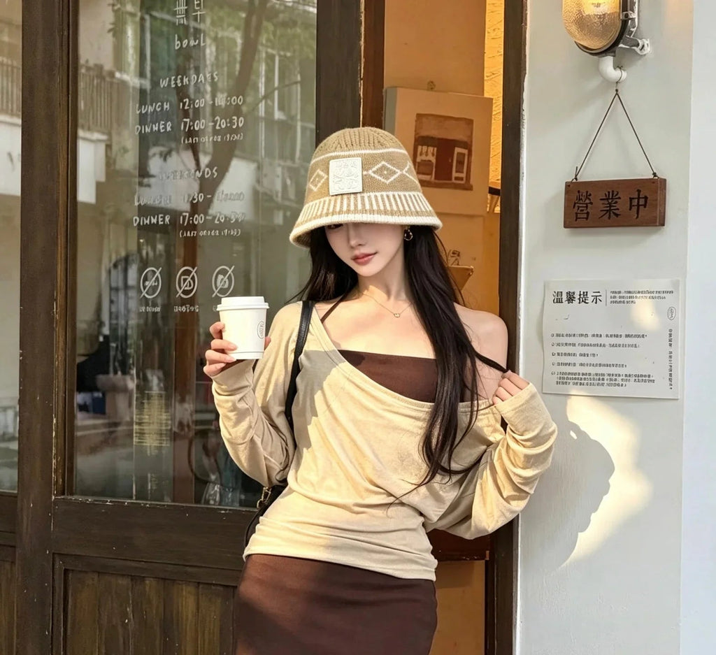Loew Jacquard Knit Bucket Hat 212901