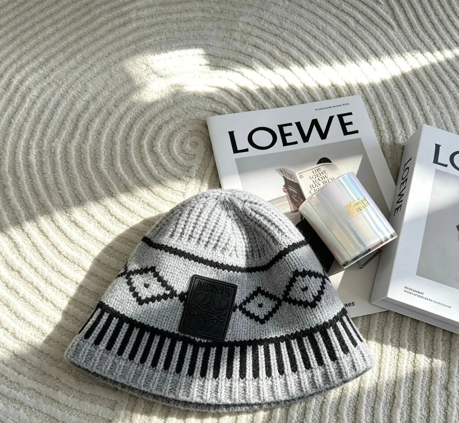 Loew Jacquard Knit Bucket Hat 212901