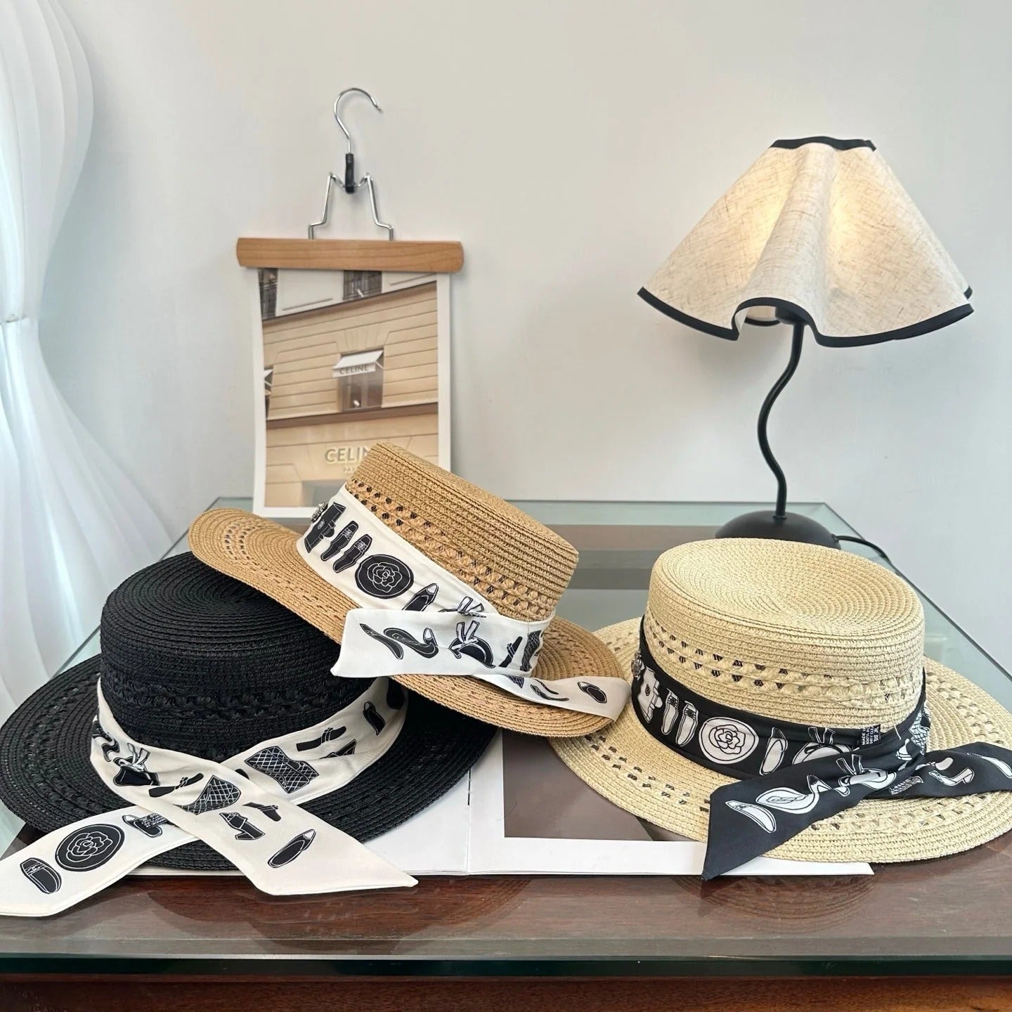 CC Flat Top Straw Hat 294945