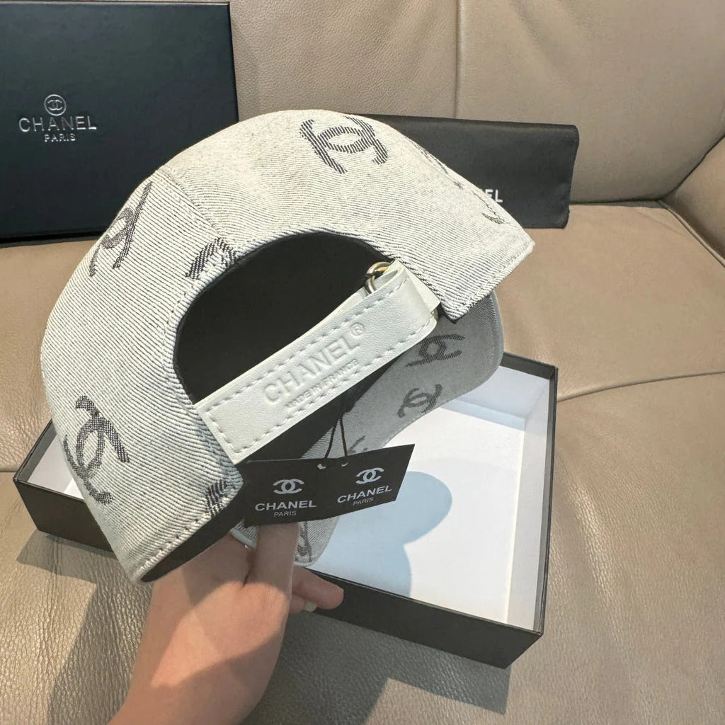 Chanel CC Logo Denim Baseball Cap Cotton 280832