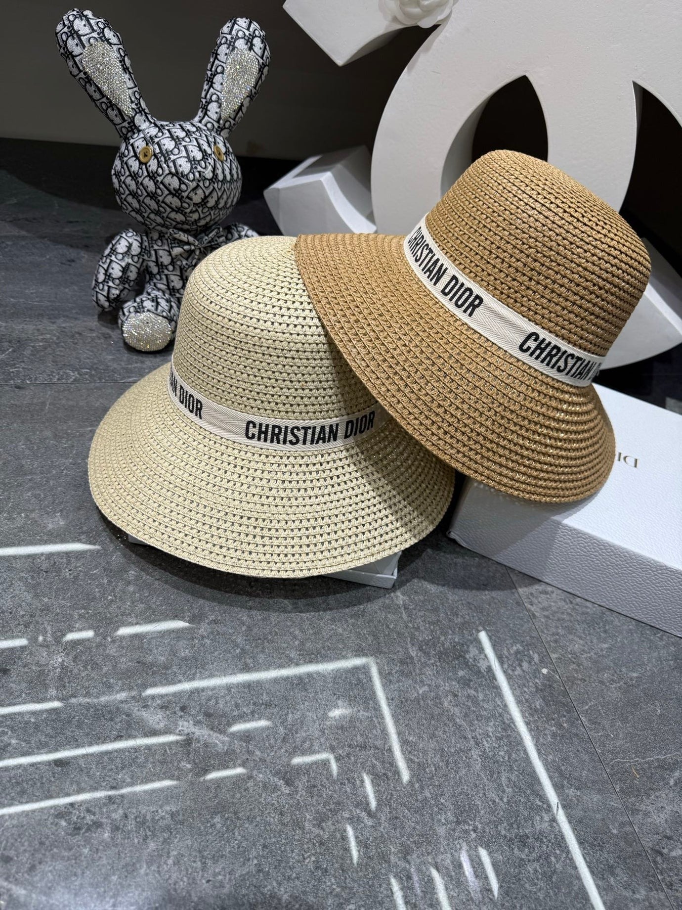 CD Wide Brim Straw Hat 280801