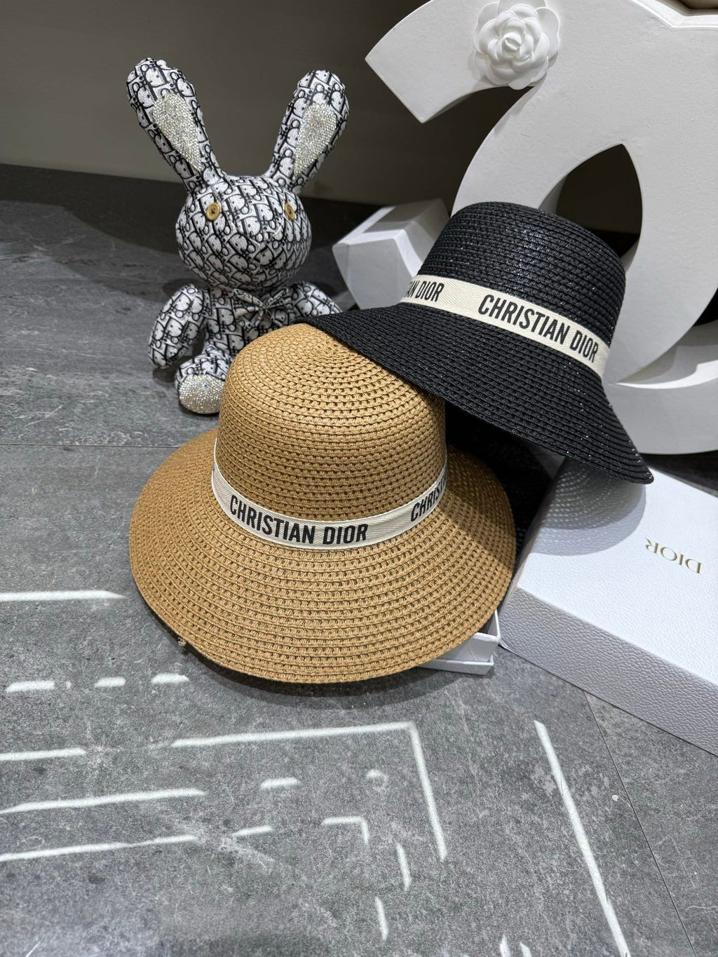 CD Wide Brim Straw Hat 280801
