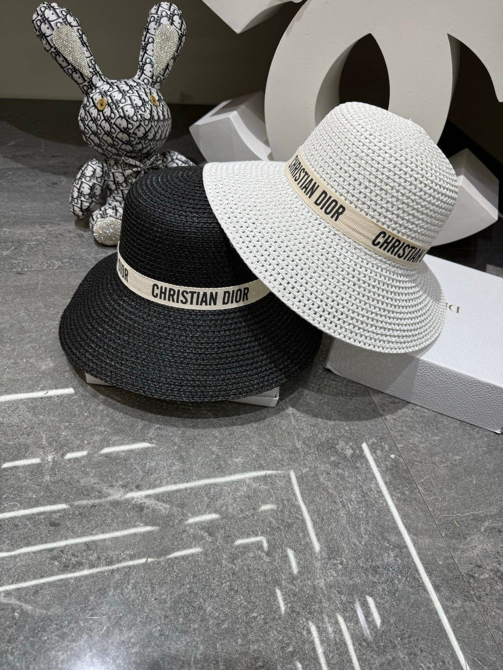 CD Wide Brim Straw Hat 280801