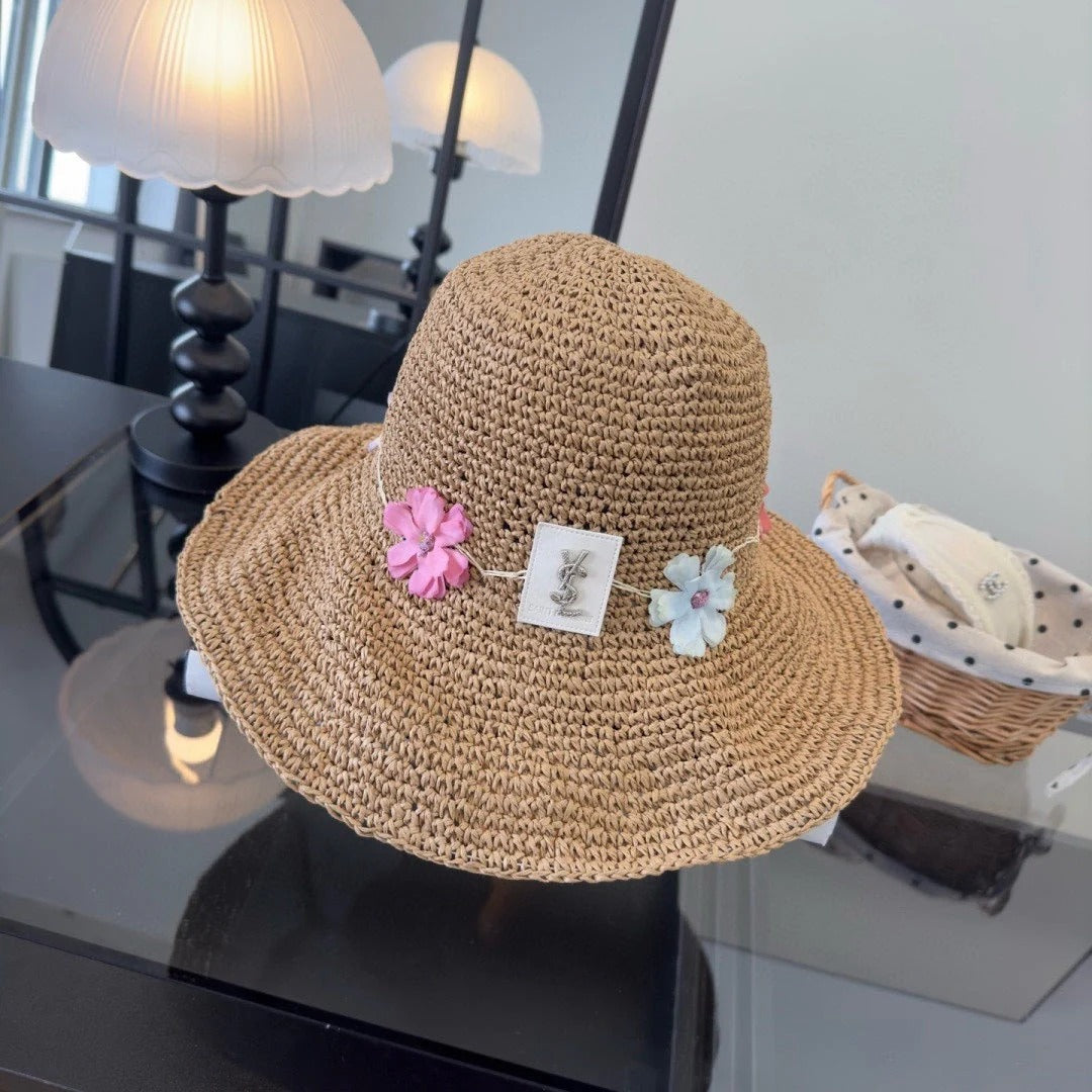 YSL Flower Straw Hat 295181
