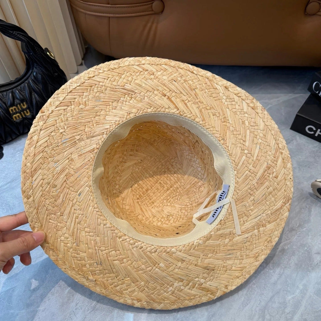 Miu Straw Hat Raffia Woven 323664