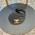 CC HALF HEAD WIDE BRIMMED SUN HAT BLACK 672696