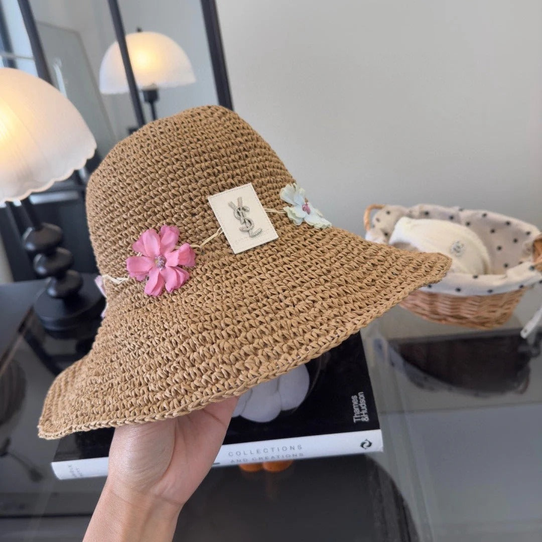 YSL Flower Straw Hat 295181