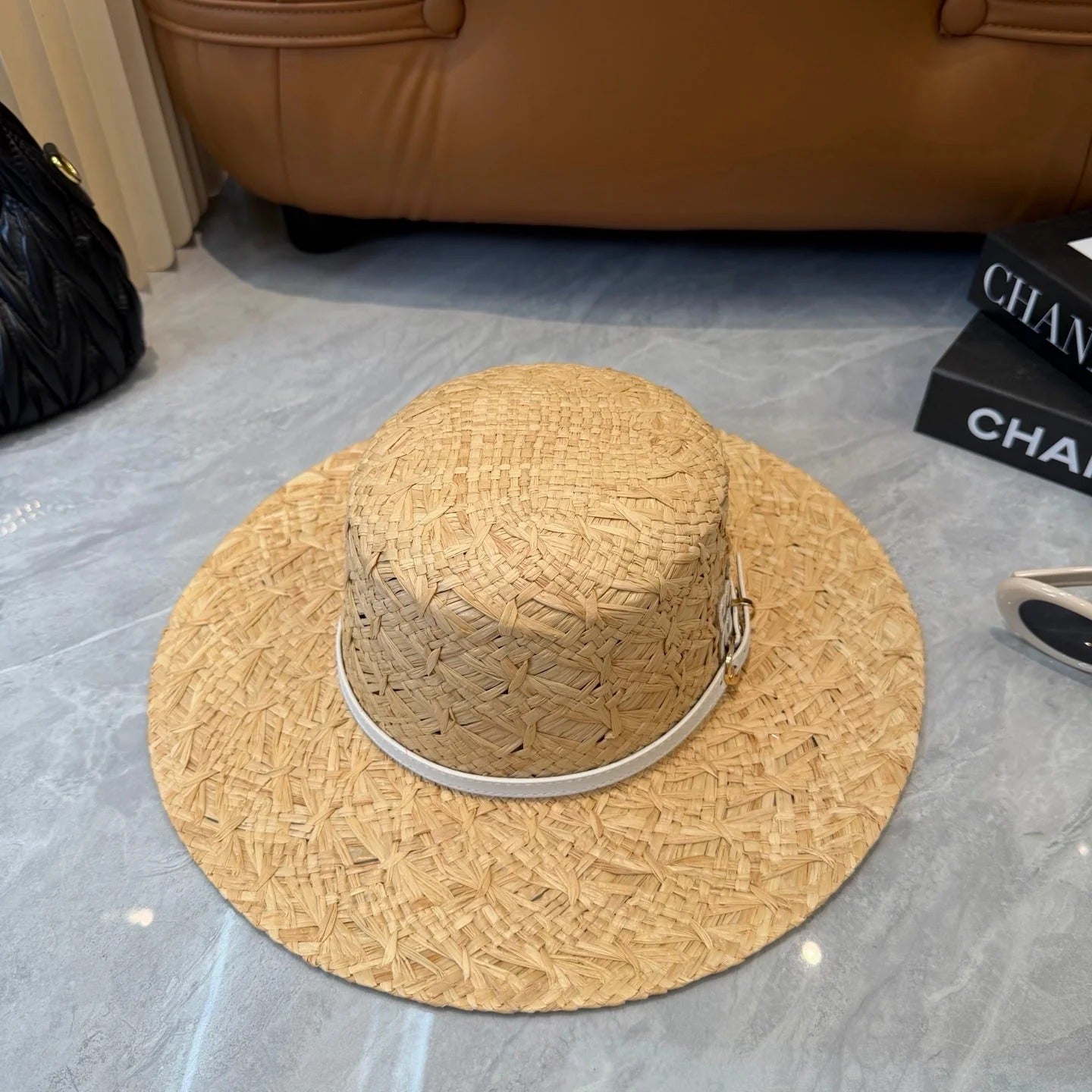 Miu Straw Hat Raffia Woven 323664
