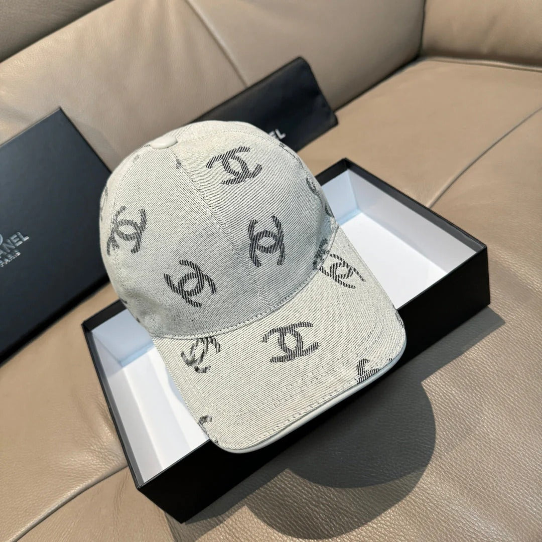 Chanel CC Logo Denim Baseball Cap Cotton 280832