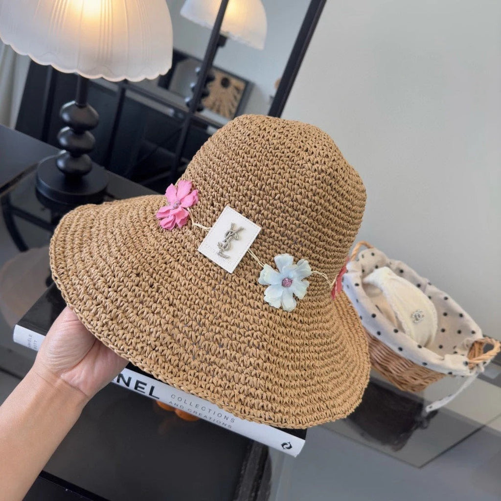 YSL Flower Straw Hat 295181