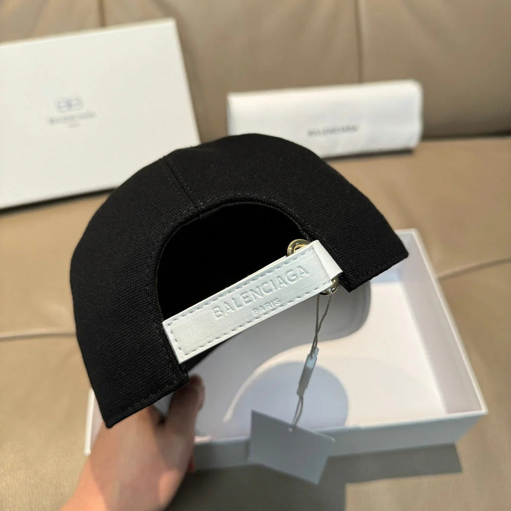 Balen Baseball Cap Black White Cotton 323703
