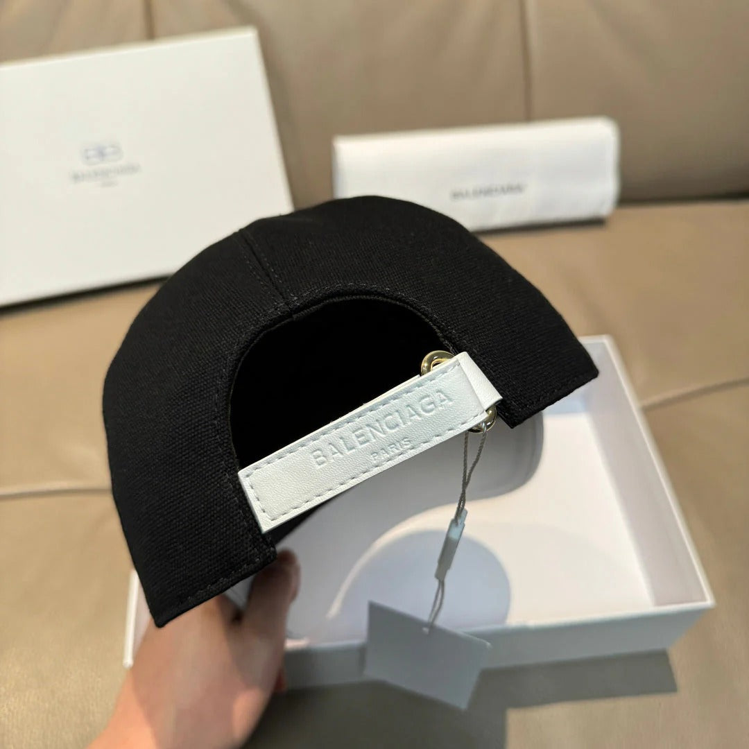 Balen Baseball Cap Black White Cotton 323703