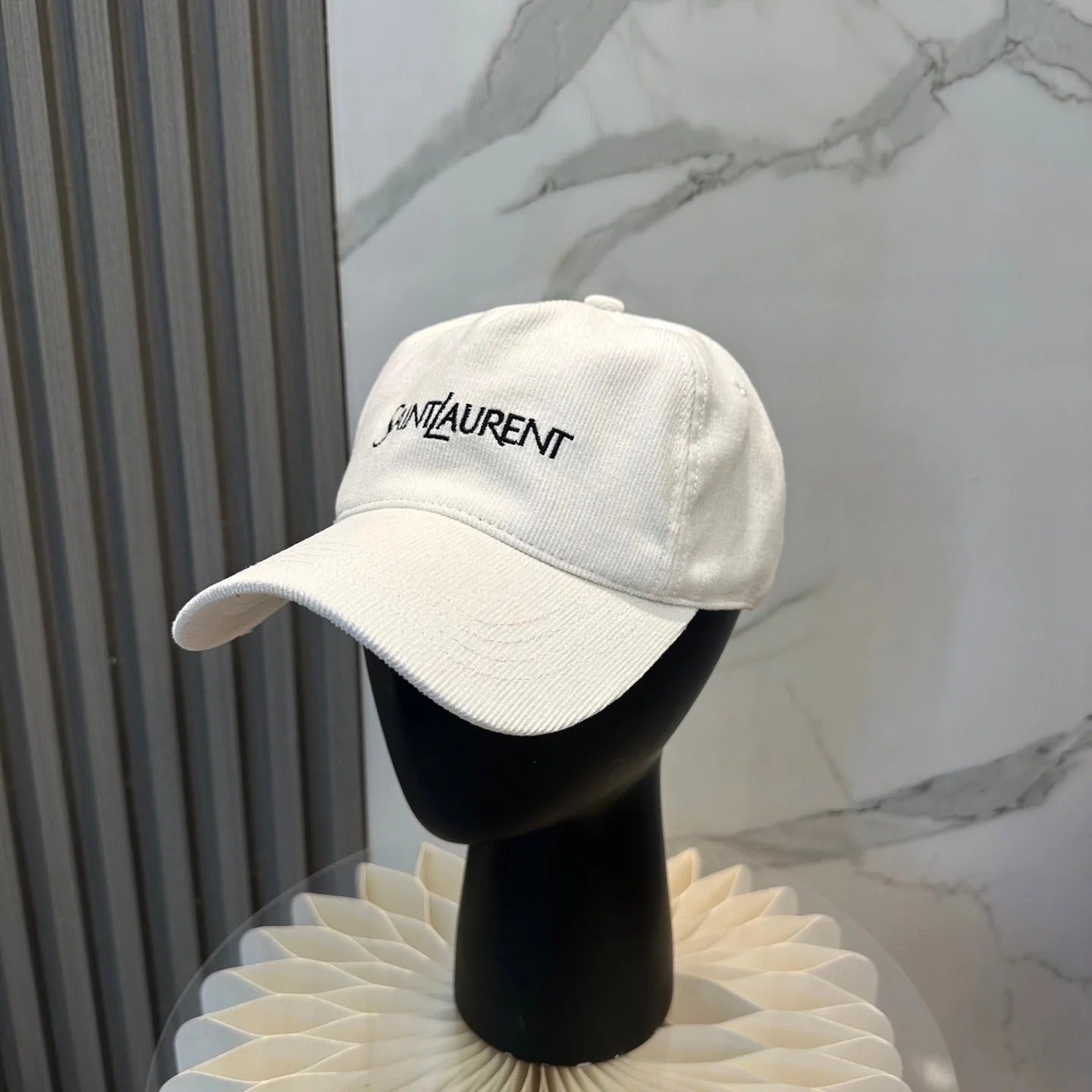 YSL Baseball Cap with Embroidered Letters 295318