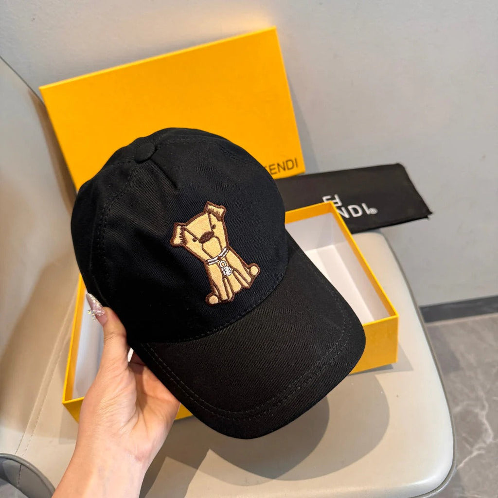 FF Baseball Cap with Dog Embroidery 295235