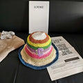 CL Rainbow Straw Bucket Hat 322145
