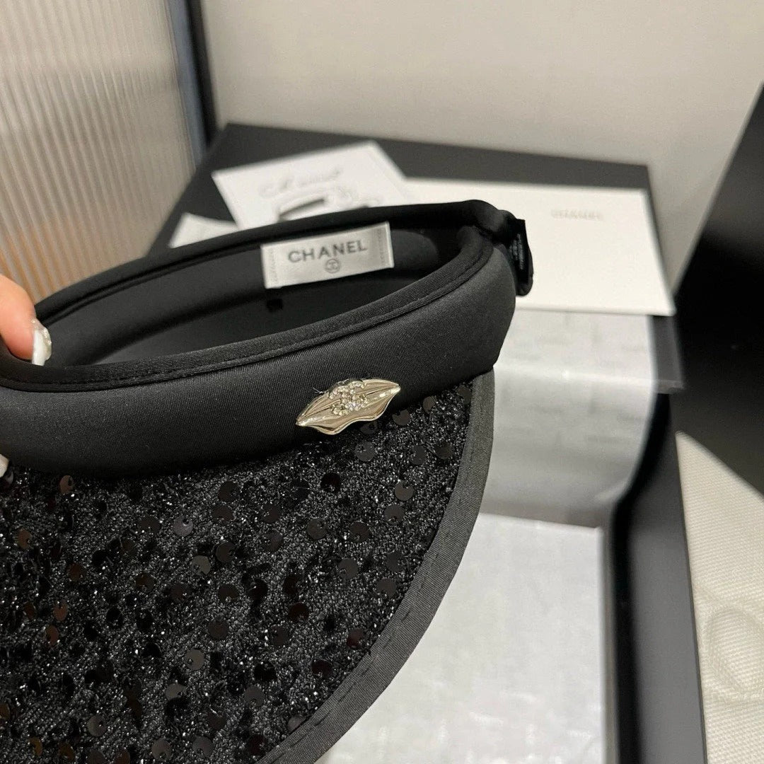 CC SUN HAT MODEL BLACK WITH SEQUINS 673928