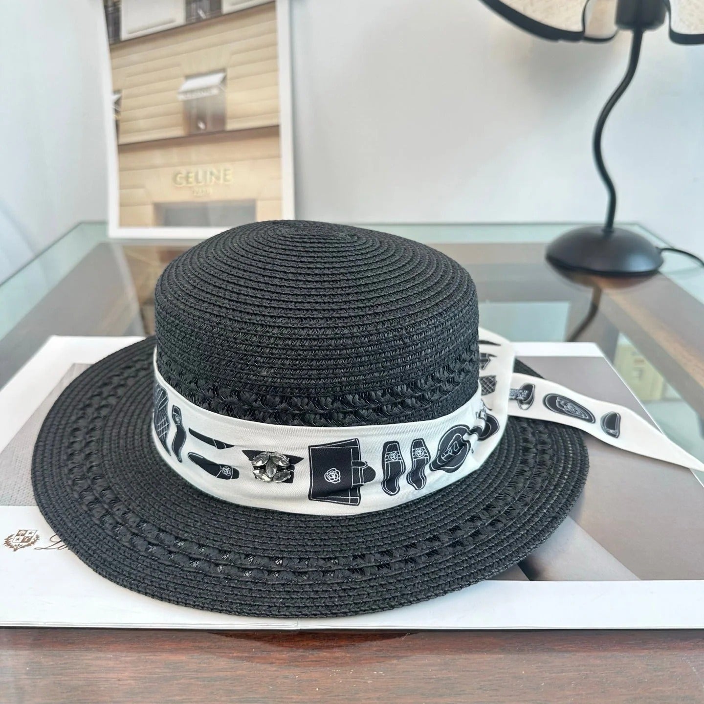 CC Flat Top Straw Hat 294945