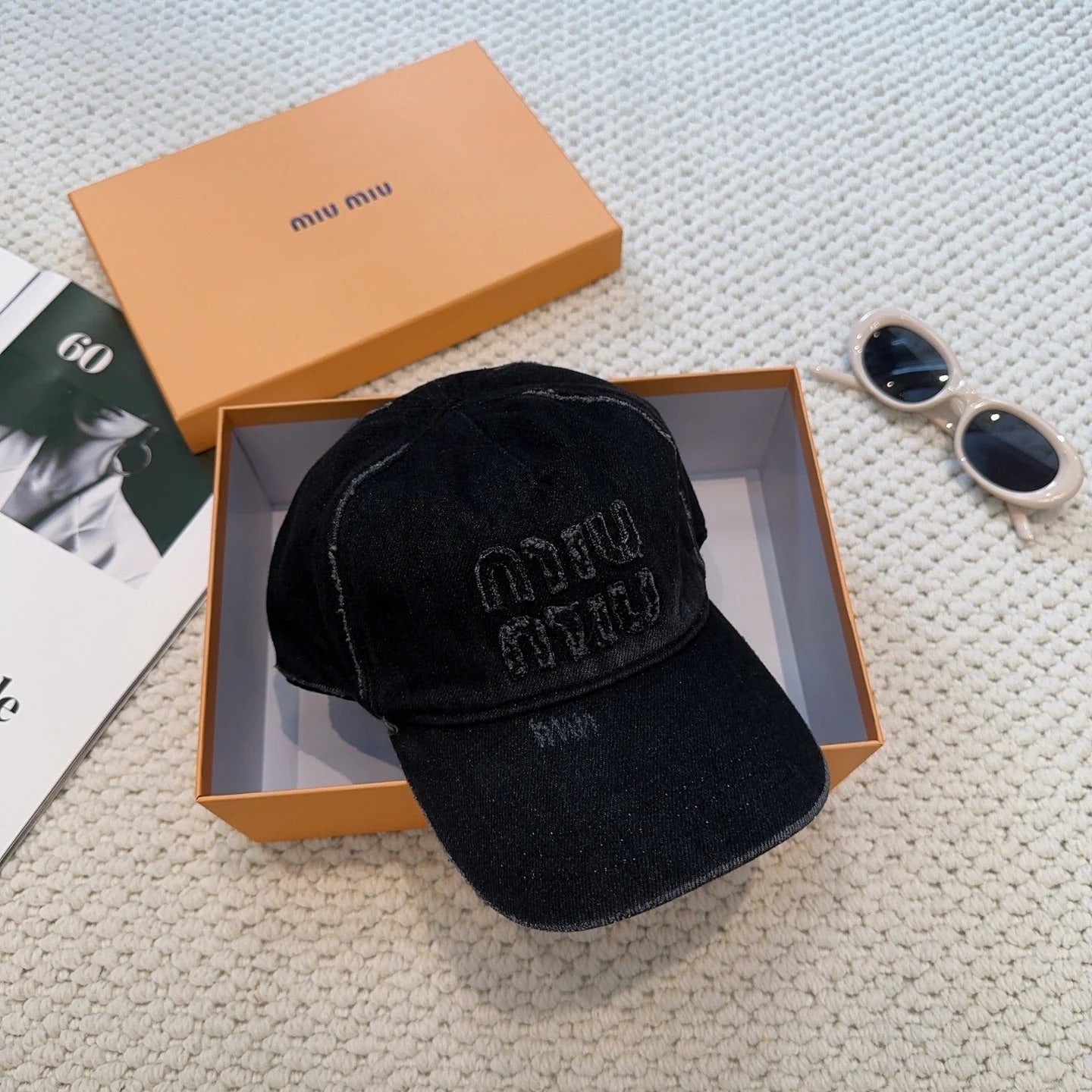 Miu Denim Baseball Cap 297667