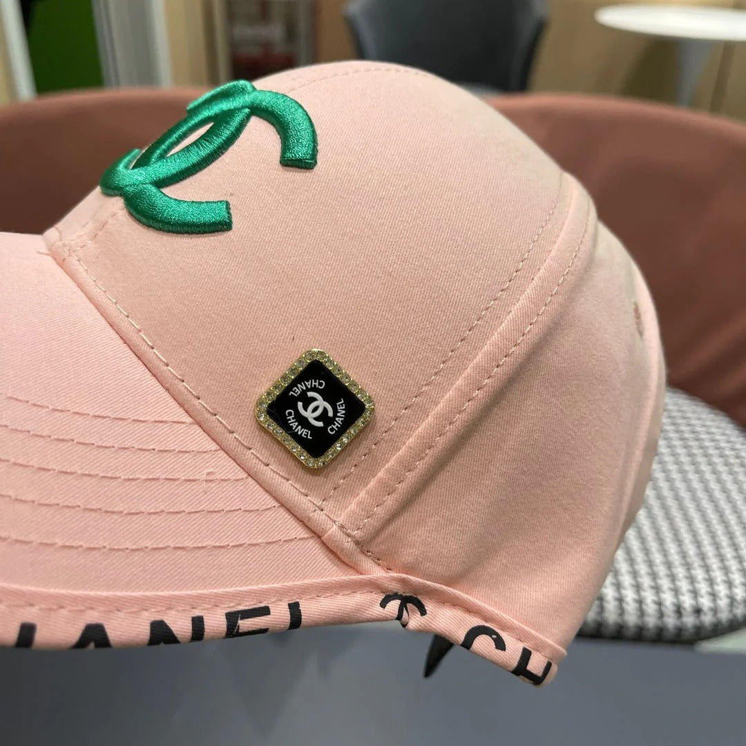 BASEBALL HAT PINK WITH LETTERING TRIM 672536